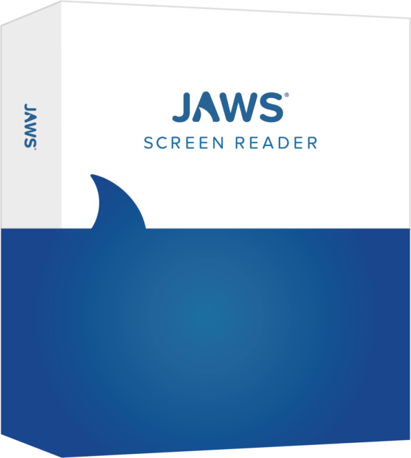 Picture of the JAWS box packaging with shark logo.